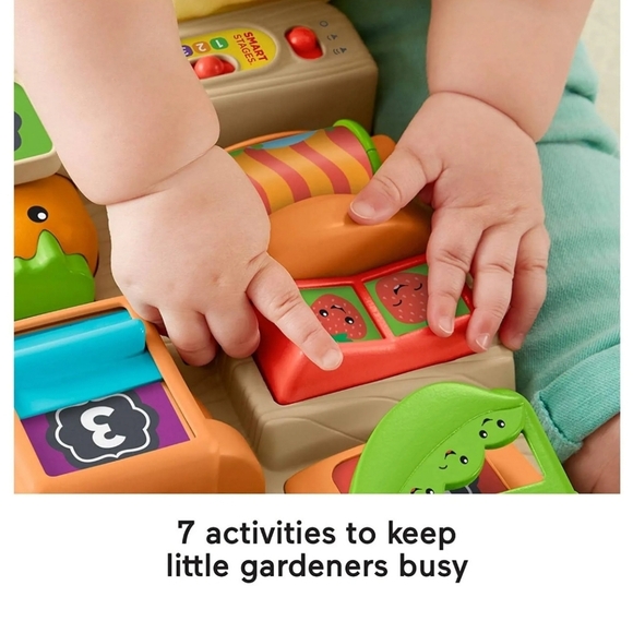 Fisher Price Laugh&Learn Peek&Play Busy Garden, Eng/Fr Songs&Numbers, Infant Toy - Picture 4 of 10